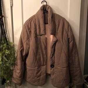 Houndstooth Quilted Free People Winter Jacket